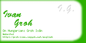 ivan groh business card